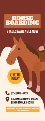 Custom Outdoor Yard Signs Multiple Sizes Horse Boarding