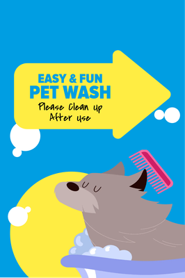 Custom Outdoor Yard Signs Multiple Sizes Pet Wash Station