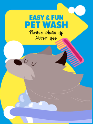 Custom Outdoor Yard Signs Multiple Sizes Pet Wash Station