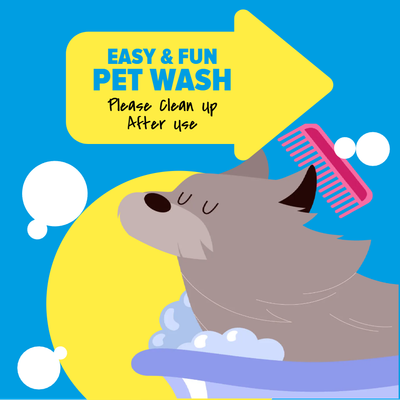 Custom Outdoor Yard Signs Multiple Sizes Pet Wash Station