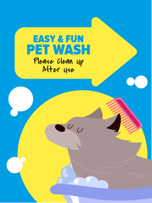 Custom Outdoor Yard Signs Multiple Sizes Pet Wash Station