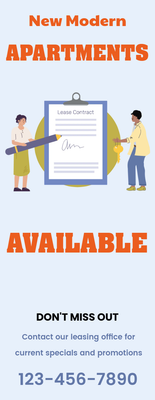 Custom Retractable Banners Multiple Sizes Apartments