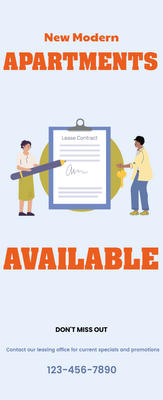 Custom Retractable Banners Multiple Sizes Apartments