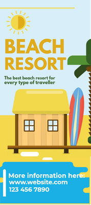 Custom Retractable Banners Multiple Sizes Beach Resort