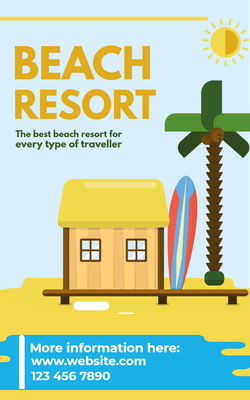 Custom Retractable Banners Multiple Sizes Beach Resort