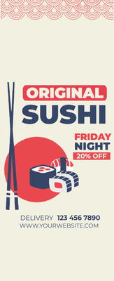 Custom Retractable Banners Multiple Sizes Original Shushi