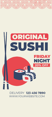 Custom Retractable Banners Multiple Sizes Original Shushi