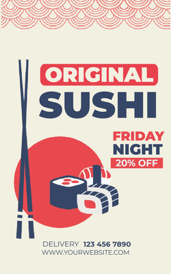Custom Retractable Banners Multiple Sizes Original Shushi