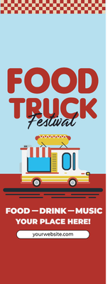 Custom Retractable Banners Multiple Sizes Food Truck