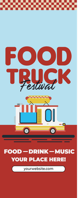 Custom Retractable Banners Multiple Sizes Food Truck