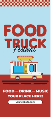 Custom Retractable Banners Multiple Sizes Food Truck
