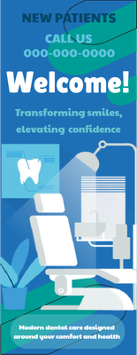 Custom Retractable Banners Multiple Sizes Dental Clinic