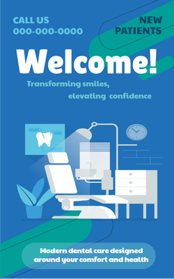 Custom Retractable Banners Multiple Sizes Dental Clinic