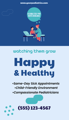 Custom Retractable Banners Multiple Sizes Pediatrics