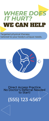 Custom Retractable Banners Multiple Sizes Physical Therapy