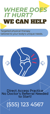Custom Retractable Banners Multiple Sizes Physical Therapy