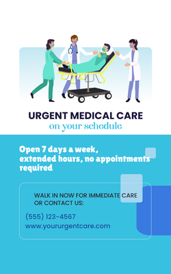 Custom Retractable Banners Multiple Sizes Urgent Care