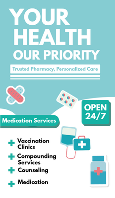 Custom Retractable Banners Multiple Sizes Pharmacy