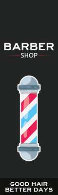Custom Retractable Banners Multiple Sizes Barber Shop