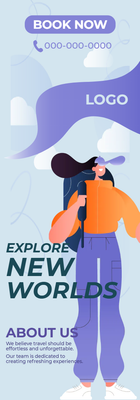 Custom Rack Cards Multiple Sizes Explore New Worlds