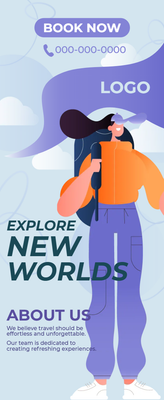 Custom Rack Cards Multiple Sizes Explore New Worlds