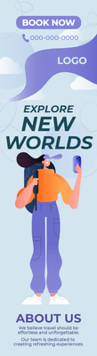 Custom Rack Cards Multiple Sizes Explore New Worlds