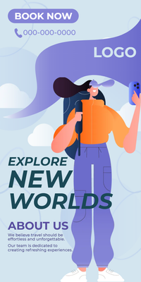 Custom Rack Cards Multiple Sizes Explore New Worlds
