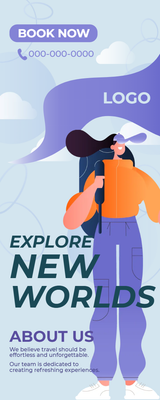 Custom Rack Cards Multiple Sizes Explore New Worlds