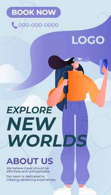 Custom Rack Cards Multiple Sizes Explore New Worlds