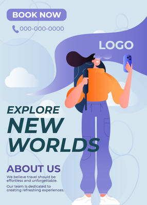 Custom Rack Cards Multiple Sizes Explore New Worlds