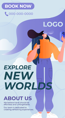 Custom Rack Cards Multiple Sizes Explore New Worlds
