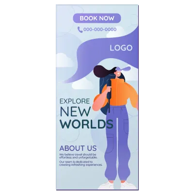 Custom Rack Cards Multiple Sizes Explore New Worlds