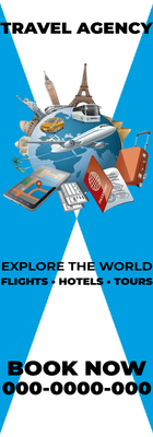 Custom Rack Cards Multiple Sizes Travel Agency