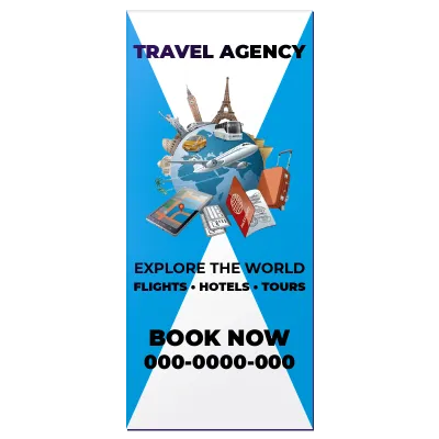 Custom Rack Cards Multiple Sizes Travel Agency
