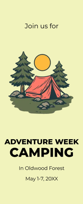 Custom Rack Cards Multiple Sizes Adventure Week