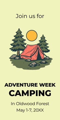 Custom Rack Cards Multiple Sizes Adventure Week