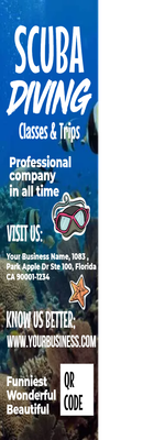 Custom Rack Cards Multiple Sizes Scuba Diving