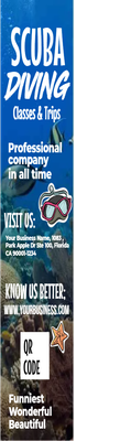 Custom Rack Cards Multiple Sizes Scuba Diving
