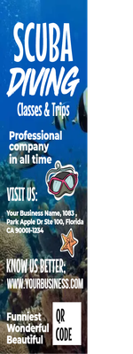 Custom Rack Cards Multiple Sizes Scuba Diving