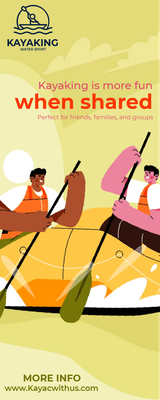 Custom Rack Cards Multiple Sizes Kayaking
