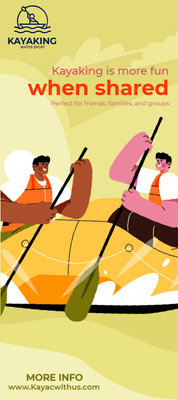 Custom Rack Cards Multiple Sizes Kayaking