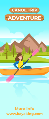 Custom Rack Cards Multiple Sizes Canoe Trip