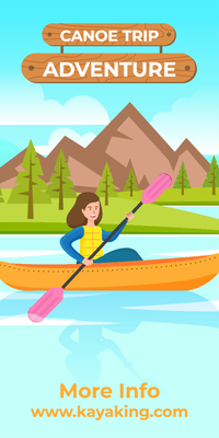 Custom Rack Cards Multiple Sizes Canoe Trip