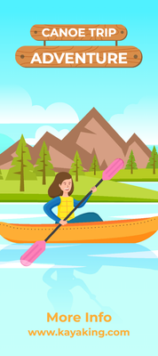 Custom Rack Cards Multiple Sizes Canoe Trip