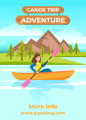 Custom Rack Cards Multiple Sizes Canoe Trip