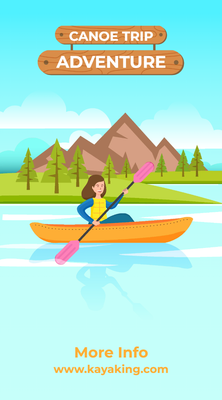 Custom Rack Cards Multiple Sizes Canoe Trip