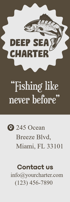 Custom Rack Cards Multiple Sizes Deep Sea Charter