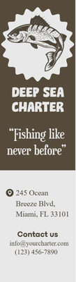Custom Rack Cards Multiple Sizes Deep Sea Charter