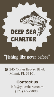 Custom Rack Cards Multiple Sizes Deep Sea Charter