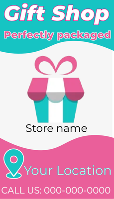 Custom Rack Cards Multiple Sizes Gift Shop